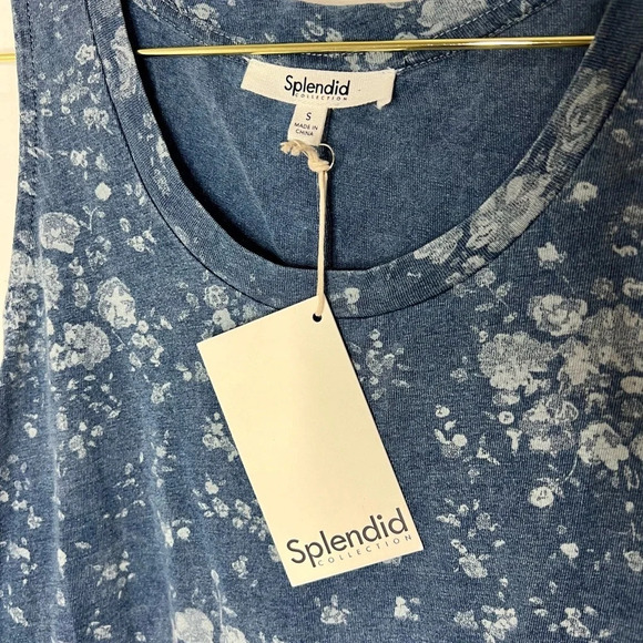 🆕 Splendid Blue Floral Tank Top - Picture 5 of 11